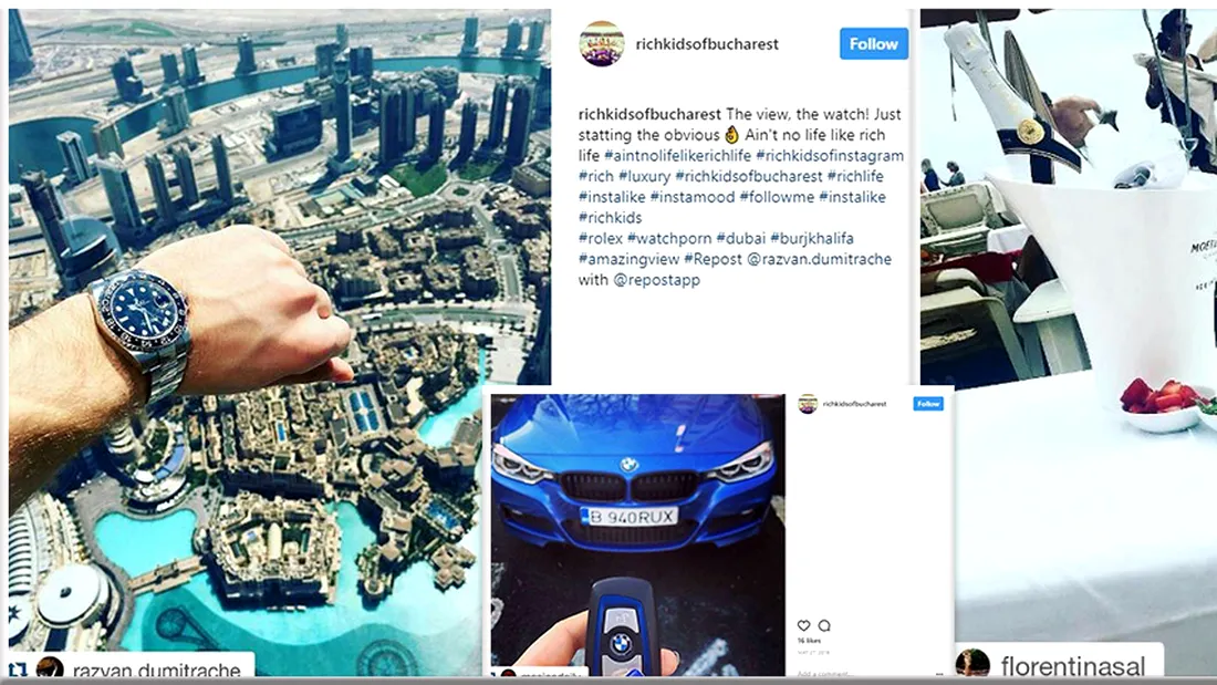 Ei sunt 'richkidsofbucharest'! Pagina de instagram unde copiii de bani gata isi etaleaza averile