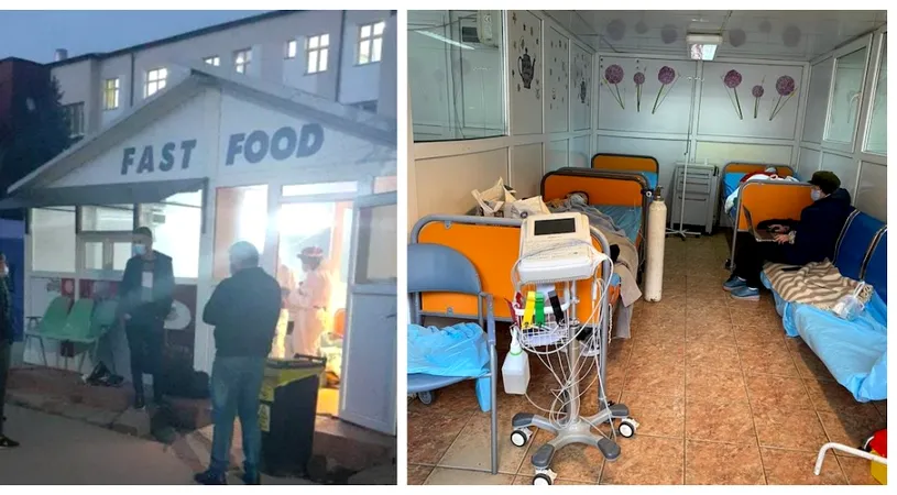 Revoltător! Un spital din România primește bolnavii de coronavirus într-un chioșc de fast-food