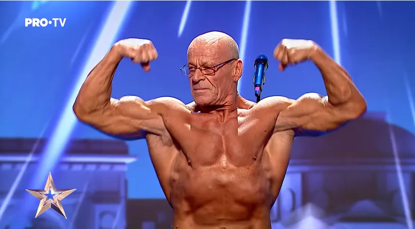 Barbatul din Navodari are 68 de ani si arata incredibil! S-a dezbracat pe scena Romanii au Talent si toata lumea a ramas stupefiata de cum putea sa arate!