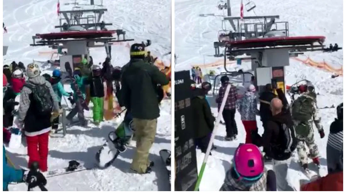Clipe de groaza intr-o statiune de ski: mai multi oameni au fost aruncati din telescaunul ramas fara frane! Imaginile sunt greu de privit VIDEO