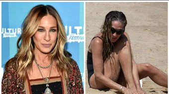 Cum arata Sarah Jessica Parker in costum de baie la 53 de ani! Din pacate isi arata varsta. E una dintre cele mai cunoscute actrite din lume!