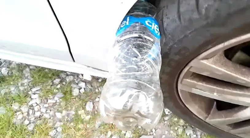 Ce se întâmplă dacă găsești o sticlă de plastic pusă la roata mașinii. Trebuie să faci asta de urgență VIDEO