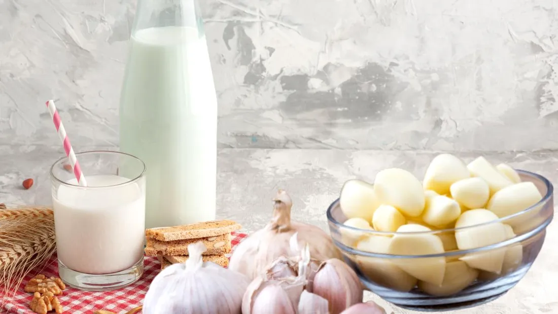 Rețeta de la bunica! Lapte cu usturoi pentru imunitate și tuse