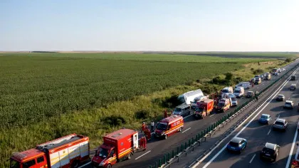 Accidentul tragic de pe A2, cu autocarul plin de copii. Familia lui Marius Coman, tânărul mort, reacționează