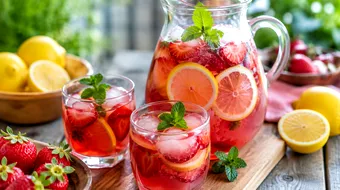 Limonadă cu fructe de sezon. Băutura răcoritoare care transformă orice zi de vară într-un moment de relaxare