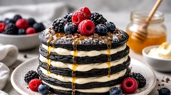 Clătite negre pufoase cu mascarpone: desertul spectaculos care cucerește internetul