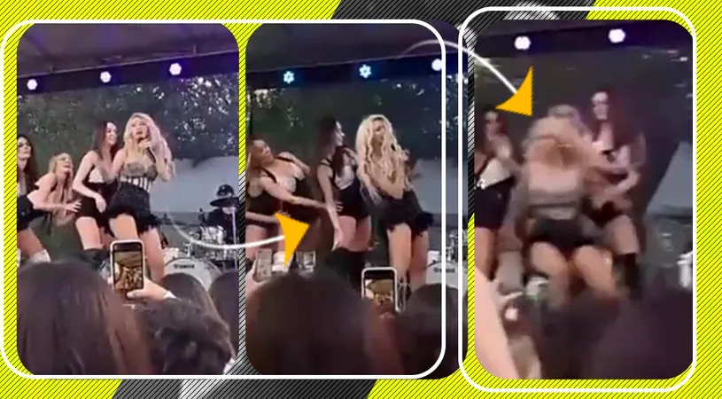 Andreea Bălan, moment stânjenitor în timpul unui concert. Artista a căzut de pe scenă!
