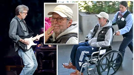 Mai sa nu il recunoasca nimeni pe Eric Clapton! Vedeta de 71 de ani a ajuns in scaun cu rotile si are GRAVE probleme de sanatate