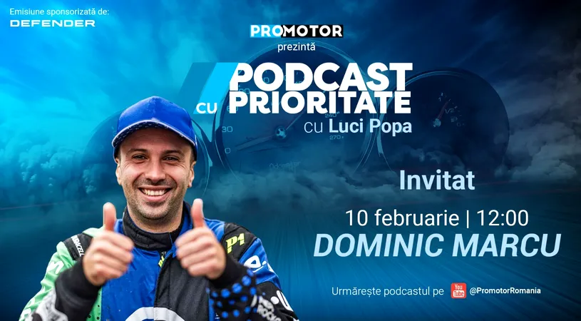„Podcast cu Prioritate” #63 by ProMotor. Dominic Marcu – de la schi la volanul unei Tesla de curse