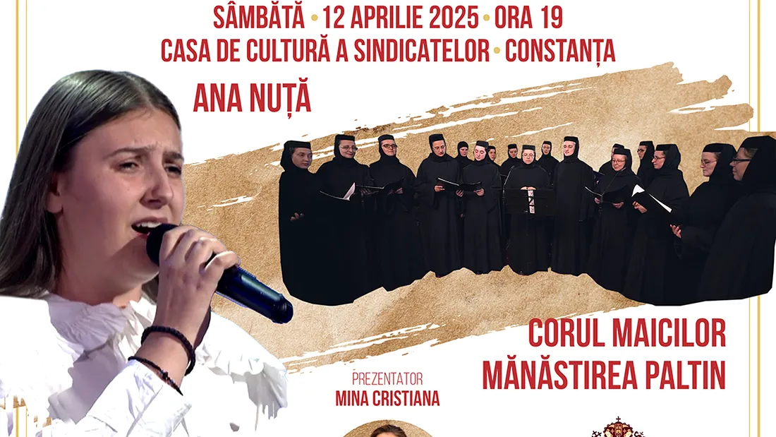 S-au pus în vânzare biletele pentru Conferința educațională „Muzica – Armonie sau Zgomot?” , un regal de muzică bizantină, „Rugăciune și Tămăduire”, care va avea loc în Sâmbăta lui Lazăr la Constanța