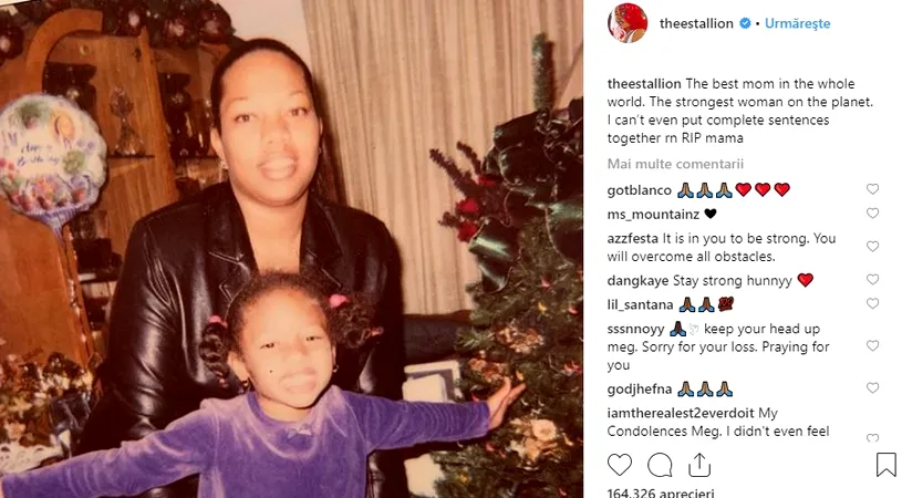 Mama lui Megan Thee Stallion a murit. Vedeta este in stare de soc!