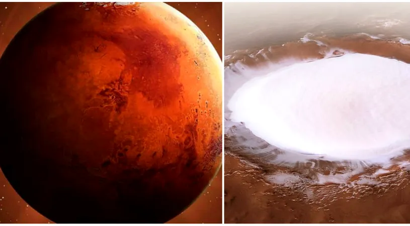 Craterul de pe Marte ce pare acoperit cu zapada! Imaginea fascinanta a fost publicata inainte de Craciun! Adevarul din spatele fenomenului