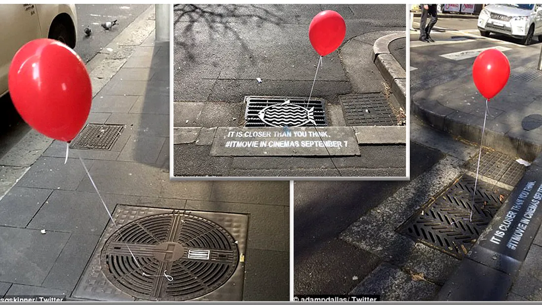 Baloanele rosii legate de canale au bagat oamenii in sperieti! Cum si de ce au aparut peste noapte intr-un oras