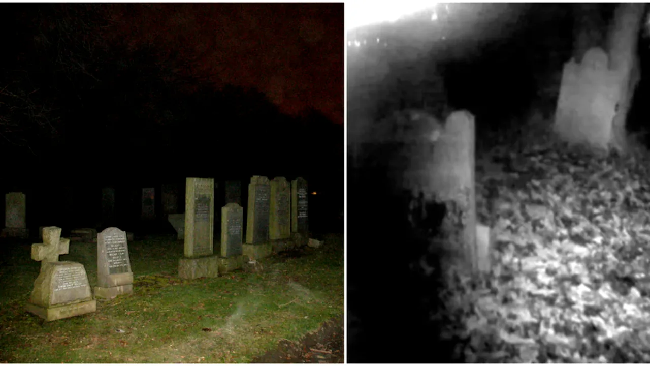 Ce a filmat barbatul cand s-a dus noaptea prin cimitir 