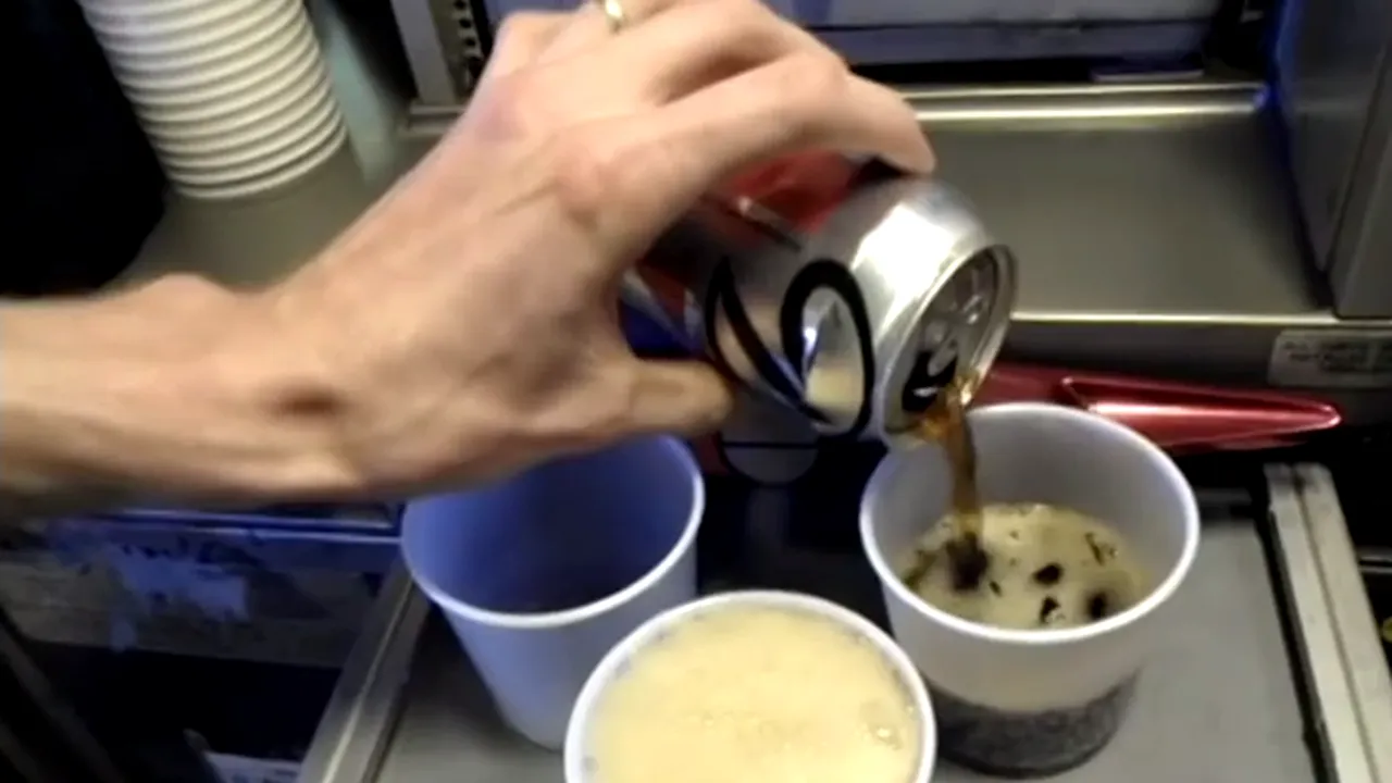 cola zero in avion 