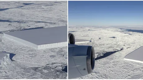 A fost deslusit misterul aisbergului care arata precum un dreptunghi taiat perfect! NASA a oferit o explicatie uluitoare! VIDEO