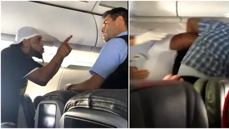 Pasagerul s-a imbatat in avion si a luat-o razna cand stewardesele au refuzat sa ii mai aduca bere! Ce a putut sa le faca oamenilor. Imaginile VIDEO sunt socante
