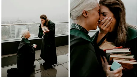 VIDEO! Cea mai emotionanta cerere in casatorie EVER! Femeile astea 2 au emotionat pe toata lumea cu cererea lor in casatorie fix de Halloween inspirata din Harry Potter!