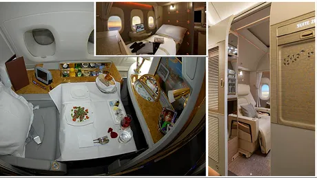 Cabinele clasa intai care seamana cu mini-hoteluri! Ce companie aeriana duce luxul in avion la un alt nivel VIDEO