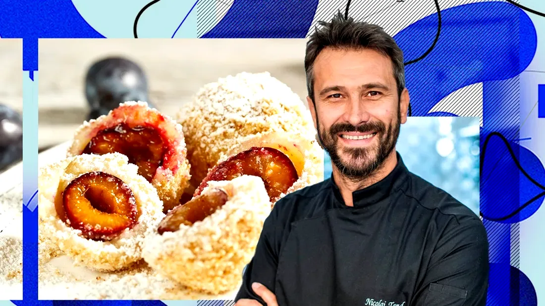 Chef Nicolai Tand, rețetă tradițională de găluște cu prune. Secretul celor mai pufoși gomboți