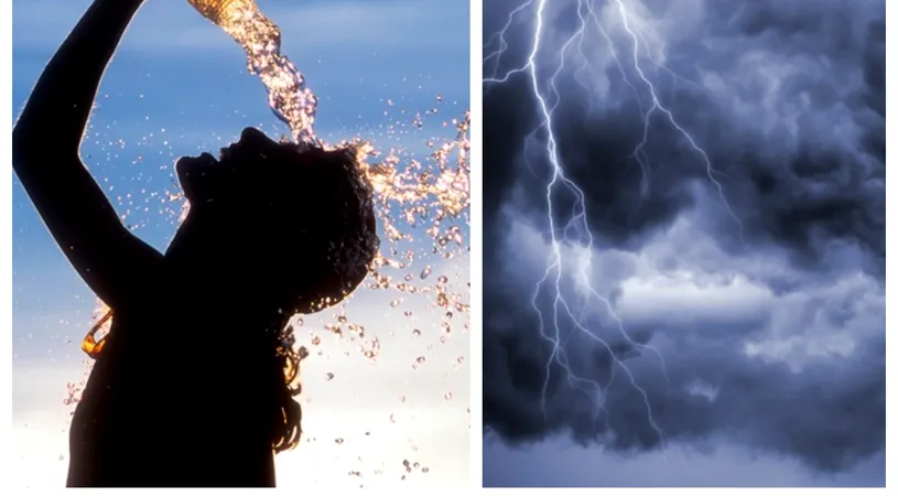 Vremea a luat-o complet razna la final de vară! Cod galben de caniculă, dar şi de ploi torenţiale!