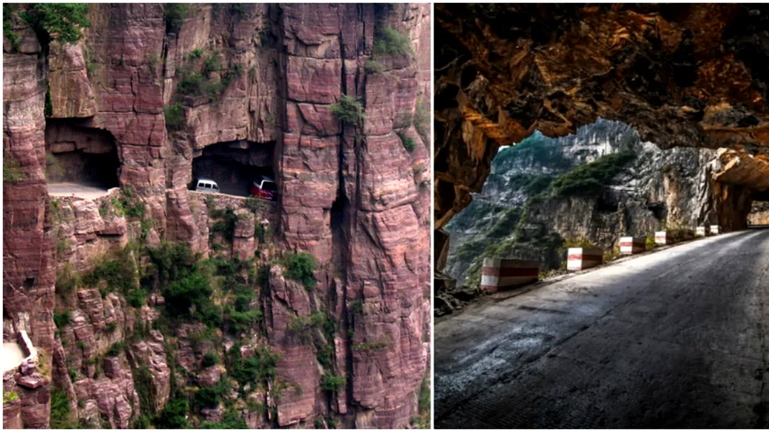 WOW! Asa arata cel mai periculos tunel din lume! Pare aproape imposibil de parcurs cu masina! VIDEO