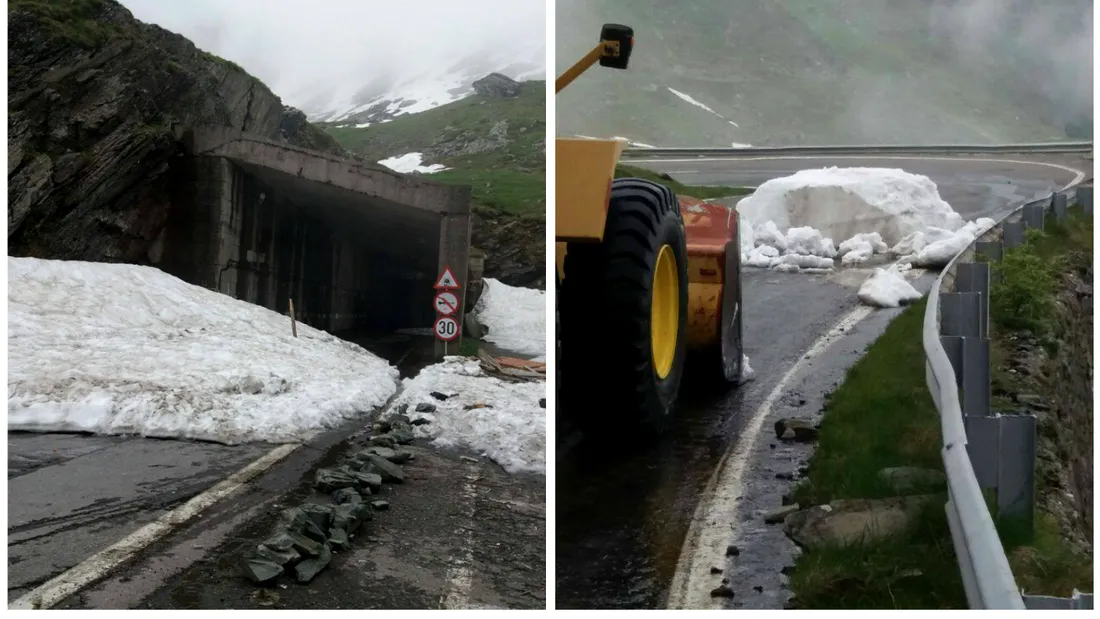 Cum arata acum Transfagarasanul?! Se deszapezeste de mai bine de o luna si autoritatile inca mai au enorm de mult de lucru!
