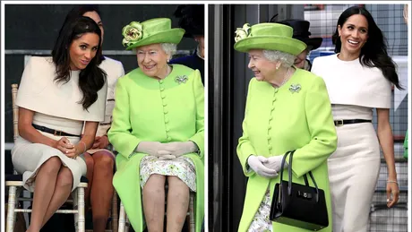 Regina Elisabeta si Meghan Markle, impreuna in public, singure! Ce si-au spus la ureche! E pentru prima data cand Regina Angliei face asta