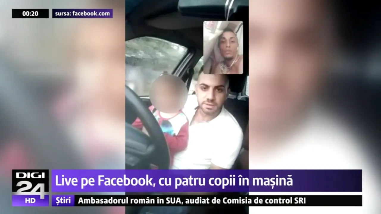 soferul cu copilul la volan live pe Facebook 2 