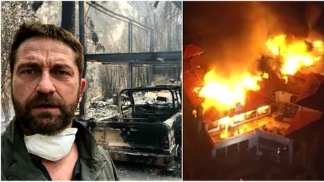 Casa lui Gerard Butler a fost distrusa de un incendiu violent! Actorul s-a filmat printre ruine! VIDEO socant