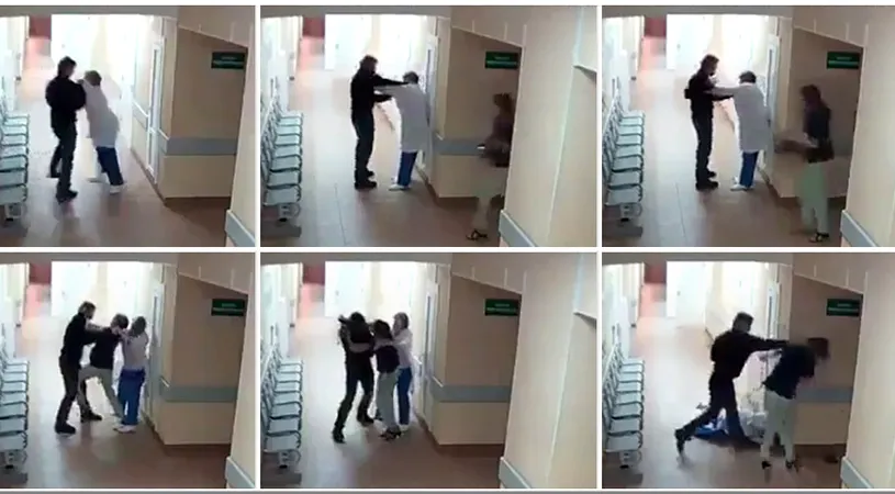 Asistenta batuta grav in spital! Barbatul a bruscat-o si apoi a luat-o la pumni. Imagini desprinse din K1. Ce s-a intamplat VIDEO
