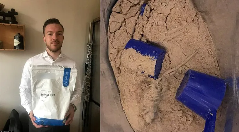 Un barbat si-a comandat un sac cu pudra proteica pentru a isi mari masa musculara. Surpriza oribila de care a avut parte cand a deschis pachetul