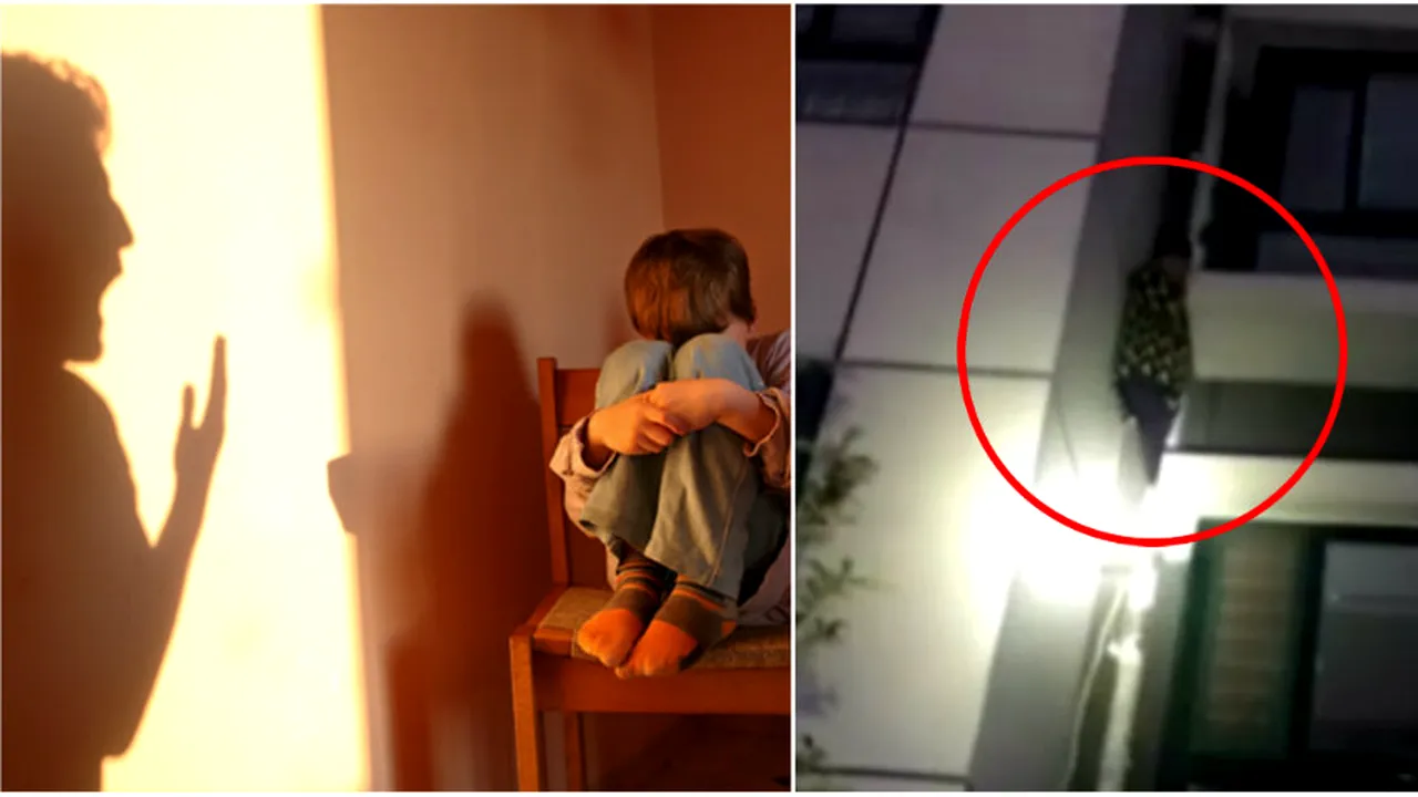 Baietelul a incercat sa escaladeze o cladire de frica parintilor 