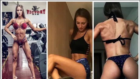 Ea e cea mai musculoasa si sexy adolescenta din Romania! Are 19 ani si un corp perfect! E campioana balcanica la bikini fitness!