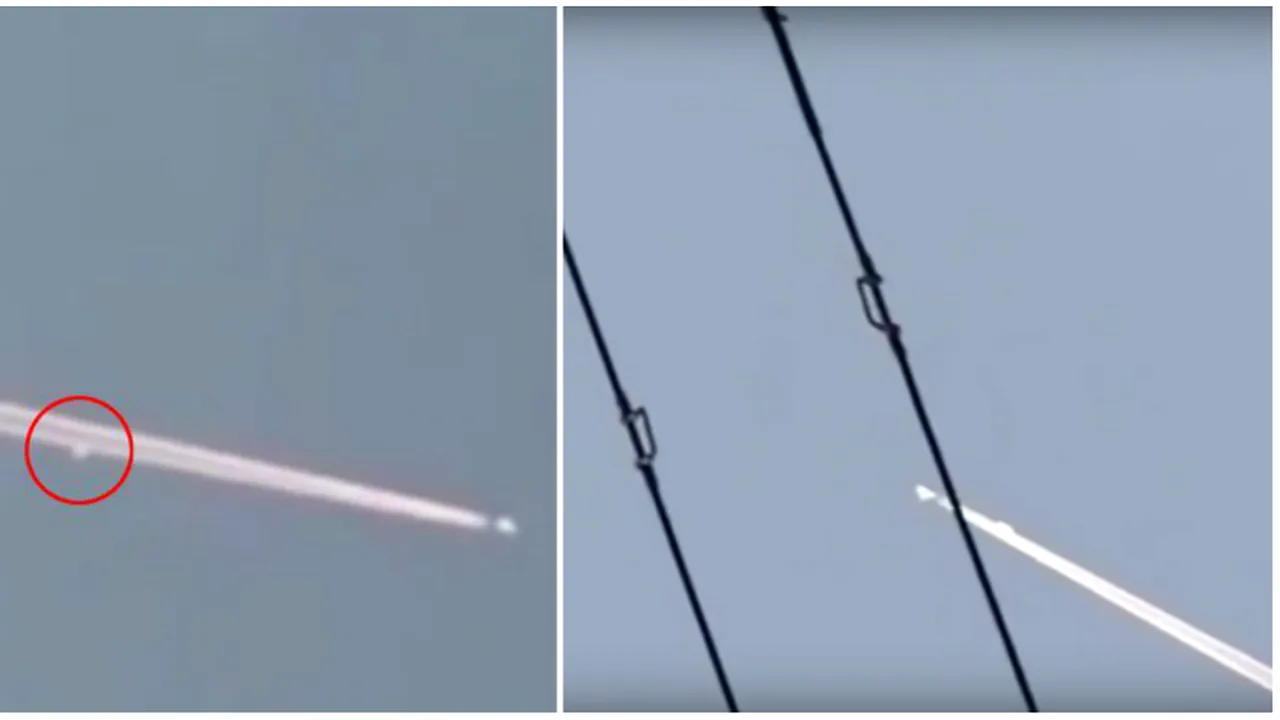 Ce s-a vazut clar pe cer, in dreptul unui avion al armatei 