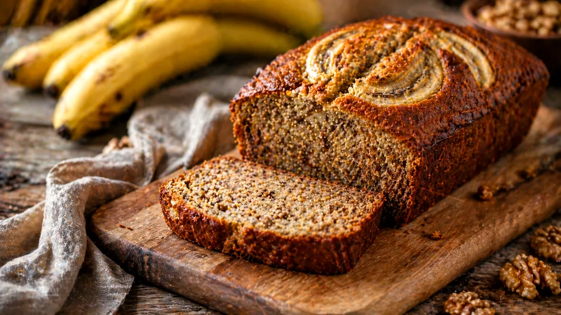 Rețetă de banana bread: desertul rapid care cucerește bucătăriile din toată lumea
