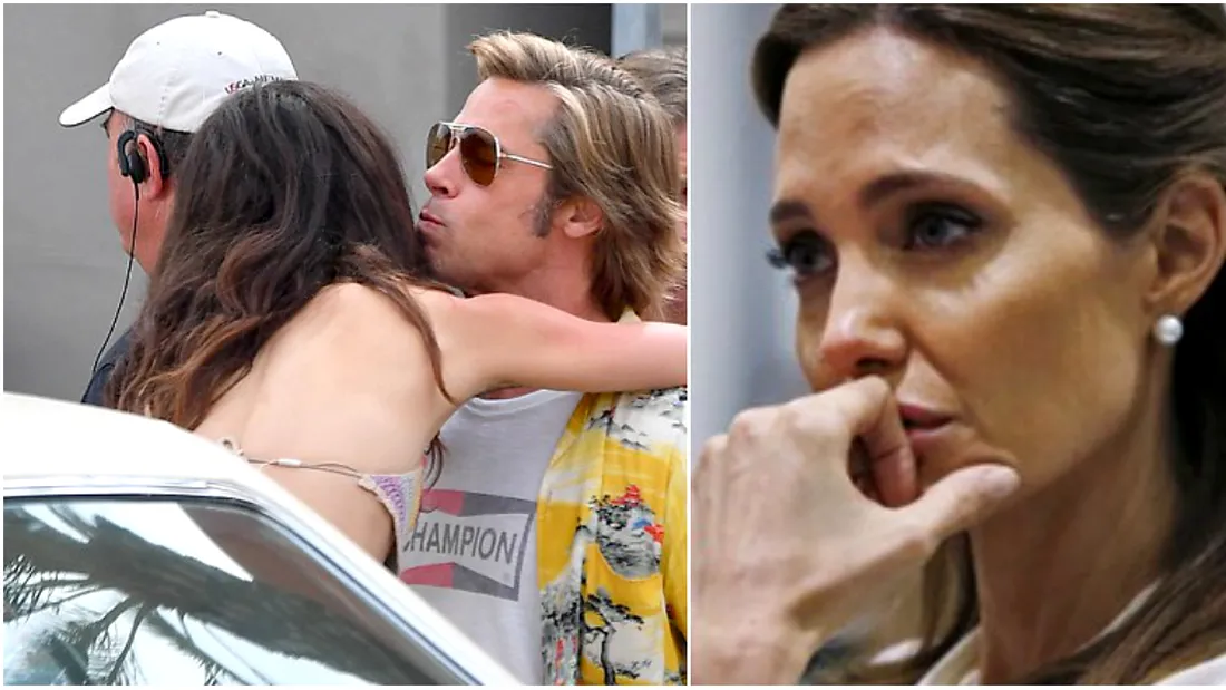 Angelina Jolie sufera dupa ce a vazut ce face Brad Pitt pe platoul de filmare cu o colega! Are doar 23 de ani si l-a vrajit pe actor