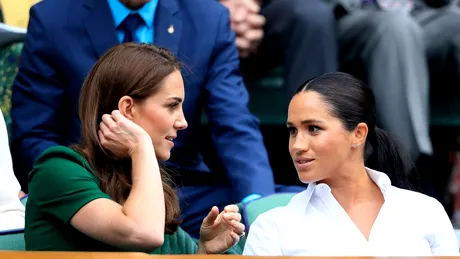 Meghan Markle si Kate Middleton au venit impreuna la Wimbledon pentru a urmari meciul dintre Simona Halep si Serena Williams