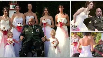 Tatal a vrut sa isi vada toate cele sapte fiice in rochie de mireasa inainte sa moara, iar ele au acceptat imediat