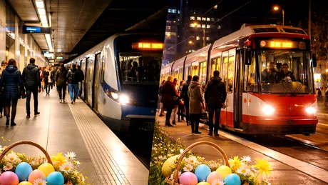 Programul Metrorex și STB de Paște 2026: Cum circulă transportul în comun în noaptea de Înviere și în zilele libere