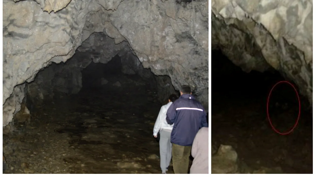 Un barbat s-a dus in Pestera Polovragi si a facut poze 