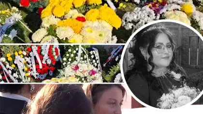 Ultimul drum pentru Mirela, gravidă ucisă de explozia din Rahova. Imagini dureroase de la înmormântarea tinerei
