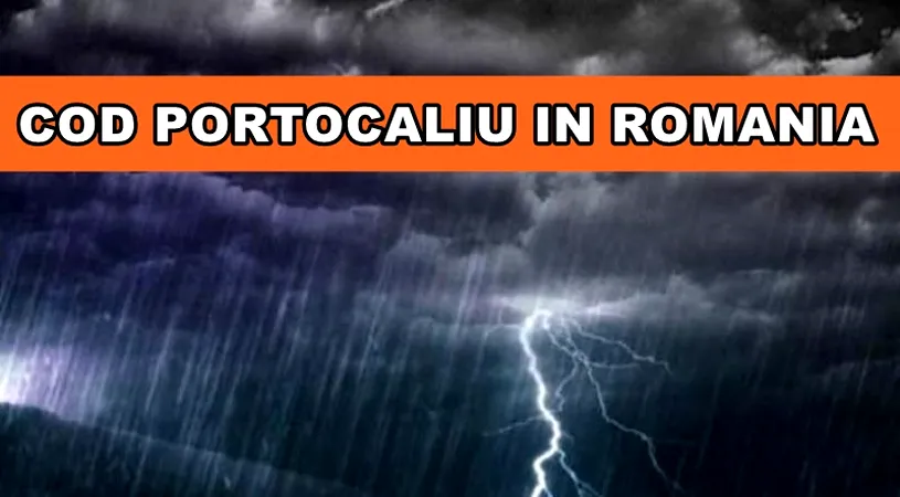 ANM a emis un nou avertisment, de data aceasta de cod portocaliu de ploi în patru județe din țară