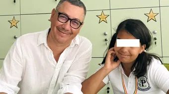 Victor Ponta și Daciana Sârbu, din nou împreună pentru Maria. Au fost alături de fiica lor adoptată în prima zi de școală