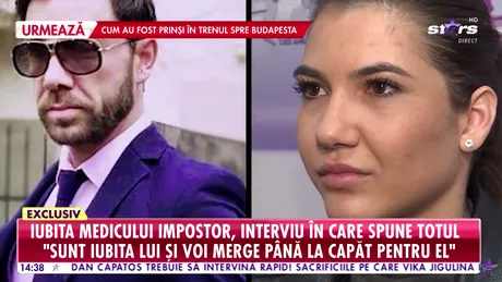 Ioana, iubita lui Matteo Politi, medicul impostor: 'Pe mine, in sentimente, nu m-a inselat! Politia ne-a dat jos din tren cand mergeam sa ma ceara in casatorie la Budapesta!'