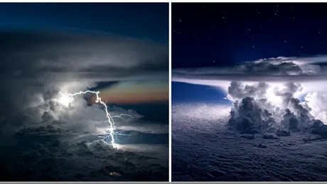 Super imagini din cer! Un pilot a fotografiat toate fenomenele pe care le-a intalnit in timpul zborurilor sale