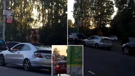 Sex pe trapa de la masina! Un cuplu a facut amor in plin trafic, fara pic de jena. Imagini VIDEO