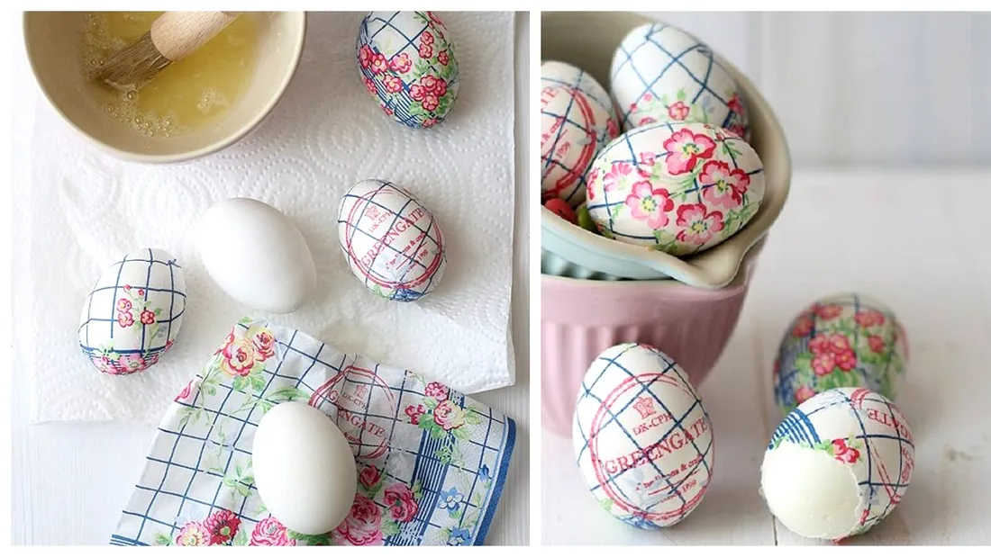 Cum decorezi ouăle de Paște cu un simplu șervetel - truc simplu, rapid și ieftin