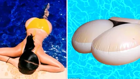 Kim Kardashian si-a scos... fundul la vanzare! Cat costa o saltea de apa in forma celebrului posterior al vedetei
