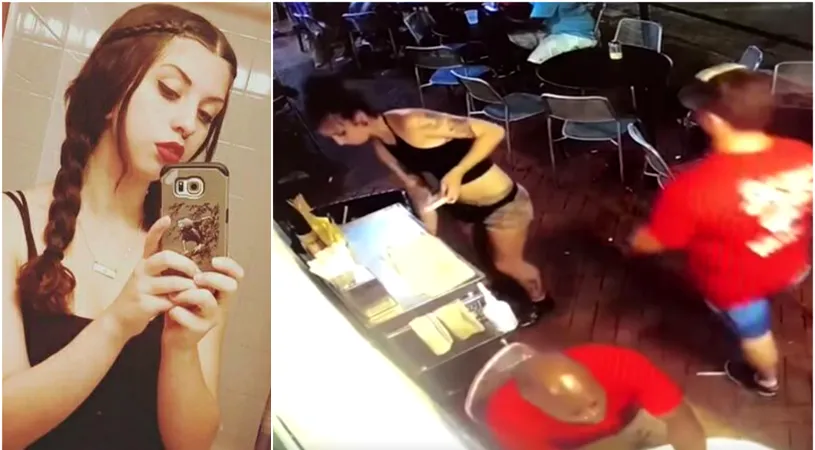 Chelnerita s-a enervat la culme cand un client a trecut pe langa ea si a facut un gest interzis! L-a pus pe barbat la pamant din cateva miscari! Imaginile VIDEO sunt virale